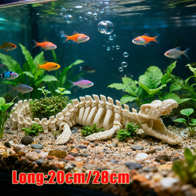Marine Aquarium Used - 1Pc 현실적인 모사사우루스 해골 복제품 수족관