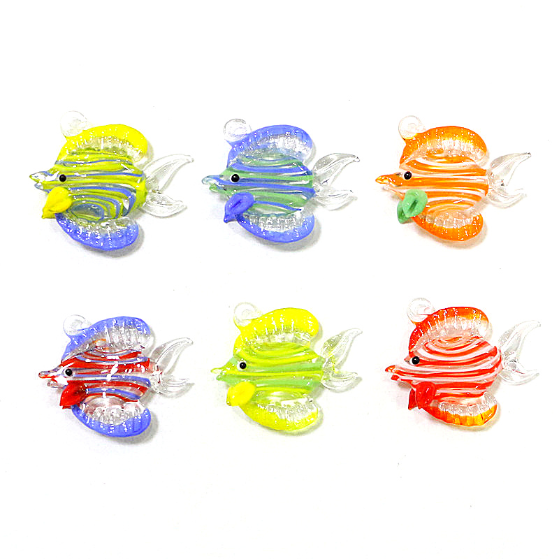 Marine Aquarium Hobby - 손으로 만든 열대어 미니어처 유리 펜던트