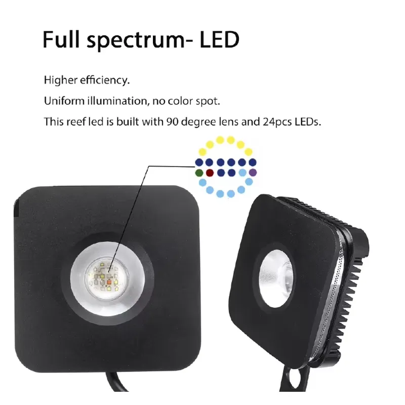 30W LED 해수어 수조 조명, 풀 스펙트럼 디밍 가 - Marine Aquarium Hours 리뷰 및 가격