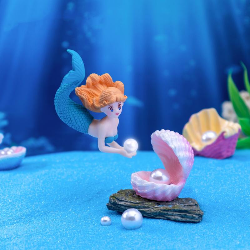 4Pcs 플라스틱 물고기 탱크 작은 인어 장식품 미니어 - Marine Aquarium Hobby 리뷰 및 가격