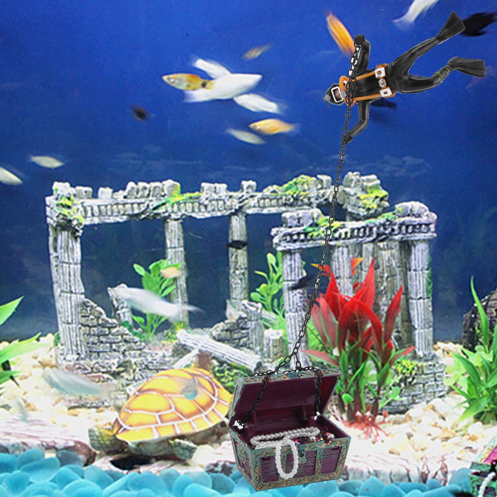 레진 수족관 장식품 공기 작동식 실물 크기 어항 장식  - Marine Aquarium Live 리뷰 및 가격